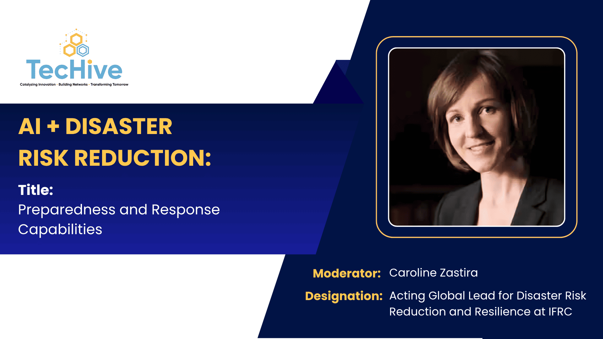 Caroline Zastiral – Acting Global Lead, DRR & Resilience, IFRC
