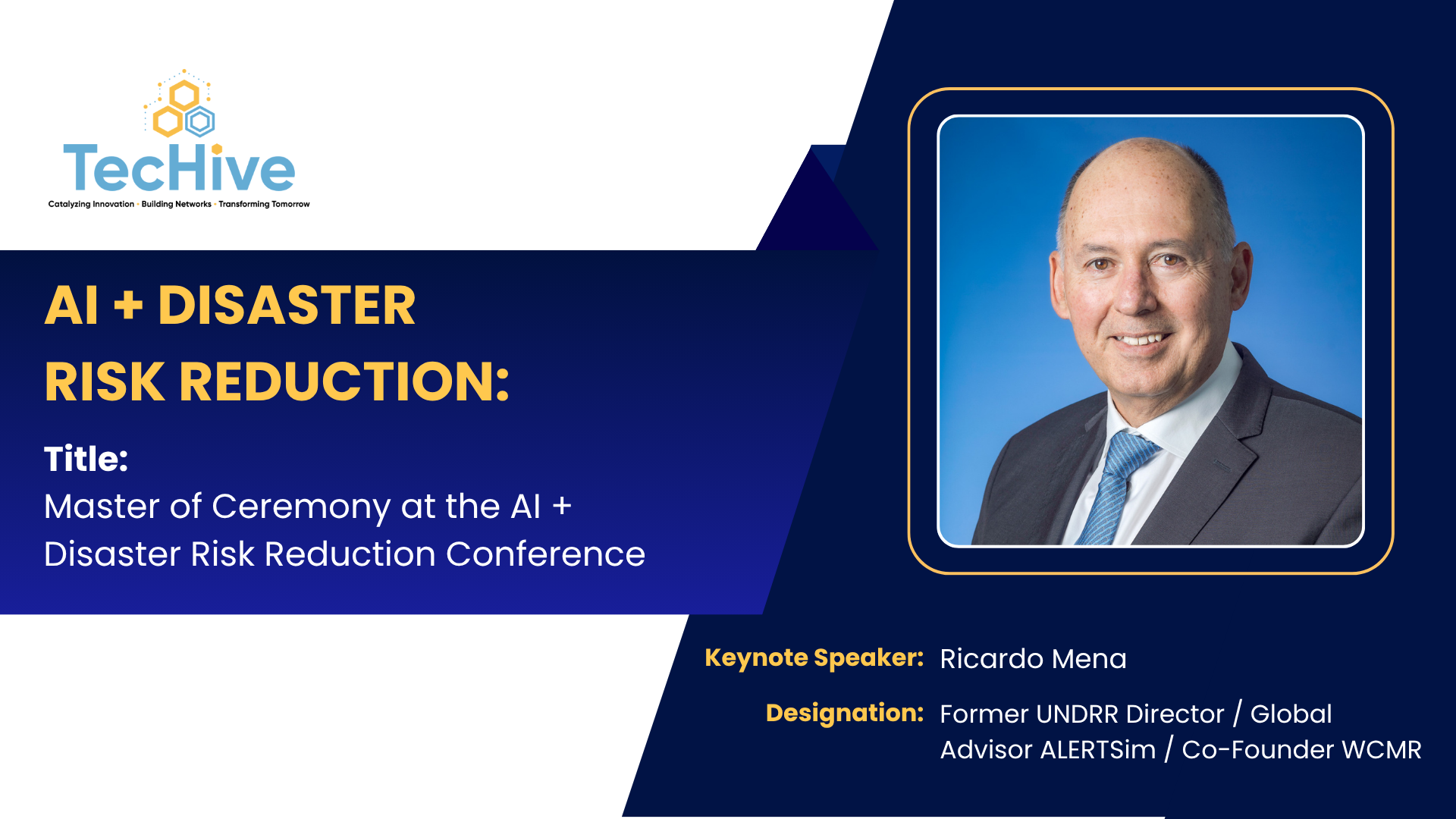 Ricardo Mena – Former UNDRR Director / Global Advisor ALERTSim / Co-Founder WCMR